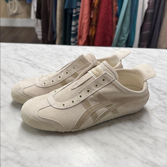 Onitsuka Tiger Mexico 66 Slip On in Birch Wood Crepe Sneakers US size 6 - Picture 1 of 12